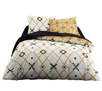 TODAY Parure da letto matrimoniale 220 x 240 cm, stampa giallo, etnico Crazy Kongo