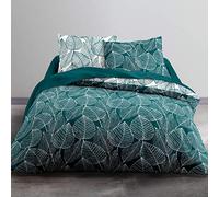 TODAY Parure da letto matrimoniale 220 x 240 cm, stampa grigio grafico Crazy Talia 106719, verde gemello