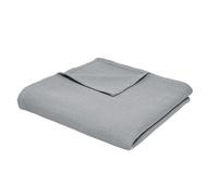 Today Plaid, coperte Jeté de Lit Nid d'Abeille 150/200 Coton TODAY Essential Acier in Grigio 150x200 cm