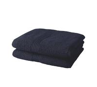 TODAY Set di 2 asciugamani da bagno, 50 x 90 cm, 100% cotone, colore: blu