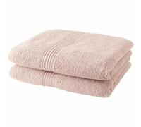 TODAY Set di 2 asciugamani da bagno, 50 x 90 cm, 100% cotone, colore: rosa delle sabbie