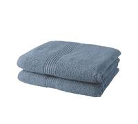 TODAY Set di 2 asciugamani da bagno, 50 x 90 cm, 100% cotone, denim