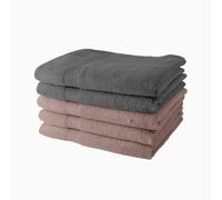 TODAY Set di Asciugamani Grigio Rosa Chiaro 5 Pezzi 70 x 130 cm