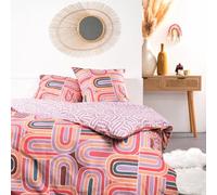 TODAY Sunshine - Parure da letto matrimoniale in cotone con stampa geometrica, multicolore, 220 x 240 cm