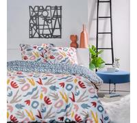 TODAY Sunshine - Parure da letto matrimoniale reversibile, in cotone, con stampa diversa, multicolore, 240 x 260 cm