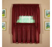 Today's Curtain Emelia Original - Coppia di ripiani in voile 76,2 cm, bordeaux, 152,4 x 76,2 cm (lunghezza x larghezza)