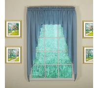 Today's Curtain Emelia Original - Coppia di spavalderie in voile 160 cm, colore: Blu zeppa, 228,6 cm x 160 cm (lunghezza x larghezza)