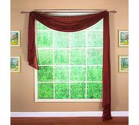 Today's Curtain Emelia Original - Sciarpa in voile 548,6 cm, bordeaux, 114,3 x 548,6 cm (lunghezza x larghezza)