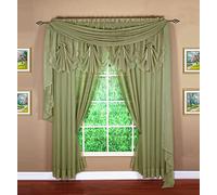 Today's Curtain Emelia - Pannello in voile originale, 213,4 cm, con foglie polverose, 152,4 cm x 213,4 cm