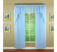 Today's Curtain Emelia - Pannello in voile originale, 214 cm, blu cielo, 152,4 cm di larghezza x 213,4 cm di lunghezza