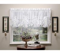 Today's Curtain, Vineyard 3-D Appliqué, inserto ventilatore, bianco, 76,2 cm di larghezza x 101,6 cm di lunghezza