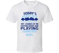 Todays Forecast Staying Inside Playing Summoner Wars T Shirt Men's Man White 3XL