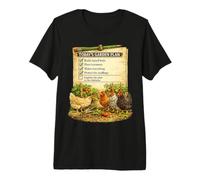 Today's Garden Plan Funny Backyard Chicken Gardener Checklis Maglietta Premium