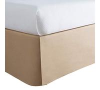 TODAY'S HOME Mantovana giroletto su Misura Classica, con Volant, in Misto Cotone, Lunghezza 35,5 cm, Matrimoniale, Color Moka