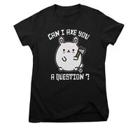 Todd Goldman Art Bad Bunny Can I Axe You A Question T-Shirt Donna Nera