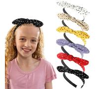 TODDER Fasce per capelli con fiocco a pois a pois con nodo fascia per capelli con fiocco rosso, accessori per capelli per donne e ragazze