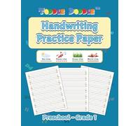 Toddle Doddle Handwriting Practice Paper: 80 Colored Practice Pages with Sky, Plane, Grass and Worm Color-coded Lines for Preschool to Grade 1