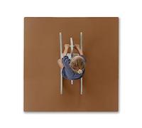 Toddlekind 9 tappetini puzzle per bambini con bordi in schiuma atossica, per addominali e gattonare, colori neutri, 45 x 45 cm, superficie totale: 131 x 131 cm, colore: cammello/marrone