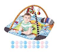 Toddler Activity Mat, Activity Center with Sea Balls and Detachable Toys, Washable Kids Activity Mat, Early Learning Toy for Visual, Hearing, Sensory, Motor Development for Babies and