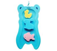 Toddler Bath Cushion - Soft Bath Sponge Seat Pad, Comfortable Non-Slip Support for Infant and Toddler Bathing, Plush Cushion with Toys for Counter Bathtub or Sink, Quick-Dry Lightweigh