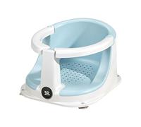 Toddler Bath Seat, Foldable Bathtub Shower Seat with Full Body Support, Padded Comfort and Built-In Temperature Sensor, Designed for 0-3 Years Old Girls, Boys, Preschoolers Safety