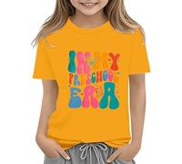 Toddler Boy Girl Summer Clothes First Day of School Shirt In My Pre School Shirt Toddler Kindergarten Shirts Shirt Cool Girl, giallo., 6-7 Jahre