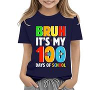Toddler Boy Girl Summer Clothes First Day of School Shirt In My Pre School Shirt Toddler Kindergarten Shirts Wende Paillettes Shirt Girls 128 (Dark Blue, 10-11Years)