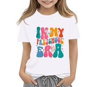 Toddler Boy Girl Summer Clothes First Day of School Shirt In My Pre School Shirt Toddler Kindergarten Shirts Shirt Cool Girl, bianco, 6-7 Jahre