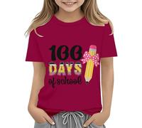 Toddler Boy Girl Summer Clothes First Day of School Shirt In My Pre School Shirt Toddler Kindergarten Shirts Short Shirt Girls, Vino, 8-9 Anni