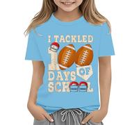 Toddler Boy Girl Summer Clothes First Day of School Shirt In My Pre School Shirt Toddler Kindergarten Shirts Top 2, Azzurro, 6-7 Jahre