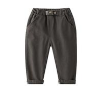 Toddler Boys Joggers Cuffed Trousers Kids Solid Color Elastic Waist Tracksuit Bottoms Casual Pull on Joggers Newborn Baby Soft Cotton Sweatpants Spring Summer Clothes