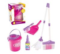 Toddler Broom and Cleaning Set, Housekeeping Pretend Tools, 8,66 x 6,42 x 5,94 pollici Realistic Toy Kit, Safe Sturdy Design for Girls & Boys Ages 3+, Fun Household Cleaning Play