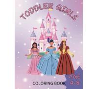 toddler coloring book for kids age 4-8: beautifully hand-drawn young girl with long, flowing, slightly wavy hair, gazing forward with large, expressive eyes and a calm coloring book for girls