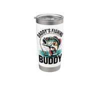 Toddler Daddys Fishing Buddy, simpatico compagno di pesca alla spigola a bocca larga Bicchiere termico in acciaio inox doppia parete