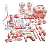 Toddler Doctor Play , Set di giocattoli per pediatra - Set da gioco per dottore per bambini, kit medico | Giocattoli interattivi per giochi di ruolo, custodia infermieristica, stetoscopio e