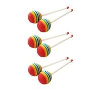 Toddler Drum Sticks - Colorful Felt Drumsticks, 6pcs Marimba Play Sticks | Lollipop Felt Drum Stick, Soft Cool Drumsticks Marimba Mallets Glockenspiel Sticks For Music Teache