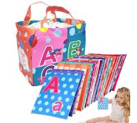 Toddler Educational Resources, Family Learning Tools, Soft Learning Cards for Babies, Colorful Alphabet Cards, Cloth Flash Cards, Learning Toys, Alfabeto Learning Kit for Kid