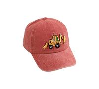 Toddler Excavator Baseball Hat - Embroidered Construction Vehicle cap for Boys & Girls, Adjustable Cotton Sun Hat #i403B