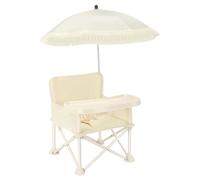 Toddler Feeding Chair, Folding Booster Seat, Lightweight Babies Travel High Chair, Camping Beach Seat, for Baby Boys, Girls, Outdoor Picnic, Eating