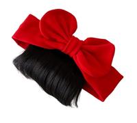Toddler Girls Wigs, Bowknot Bangs Hairbands, Everyday Hairpiece, Fashionable Hair Accessories, Photography Gathering Home Travel, Hair Circumference 16.93-18.5 inches