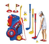 Toddler Golf Set, Portable Golf Club, Sports Toy, Backyard Garden Lawn Game, Fun Practice Kit for Home Indoor Birthday Party Christmas Girl Training Play, 8.66x5.31x14.37 Inches