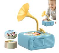 Toddler Gramophone Music Toy - Kids Phonograph Record Player Con 96 Carte | Player Musicale Per La Storia Del Fonografo Per Bambini Per Ragazzi E Ragazze, Giocattolo Educativo Per L'apprendimento E Il