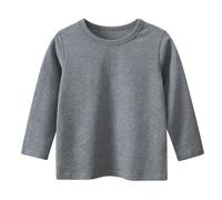 Toddler Kids Girls Boys Long Sleeve Basic T Shirt Casual Tees Shirt Tops Solid Color Baby Maglietta a maniche corte, k, 4-6 Jahre