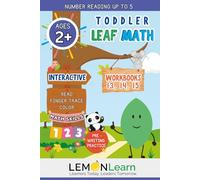 Toddler Leaf Math Workbooks 13, 14, 15 Number Reading up to 5: Interactive Read, Finger Trace, Color, Ages 2+