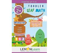 Toddler Leaf Math Workbooks 4, 5, 6 Counting Numbers up to 10: Interactive Look, Point, Speak, Math Games, Posters, Ages 2+