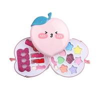 Toddler Makeup Kit, Princess Toys Real Cosmetic Set, Kids Cosmetics Peach Box, Creativity and Self-Expression, Ideal for Children, Toddler & Birthday, 4.33x4.33x1.57 Inches