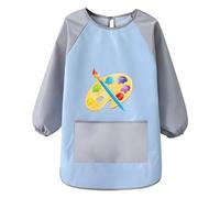 Toddler Paint Smock, Waterproof Crafting Apron, Complete Protection Comfortable Lightweight,Long Sleeve Children Smock for Painting, Cooking, Baking, Gardening, Preschool, and Art Activities
