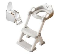 Toddler Potty Training Seat - Sedia da toilette pieghevole, antiscivolo | Sgabello da passo regolabile in altezza con corrimano per uso domestico con cuscino morbido amov