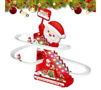 Toddler Roller Coaster - 14x6x19.5cm Santa Fun Slide Roller Toys - Dynamic Snowman Track With Light Music Electric Engaging For Boys Girls Toddler Children Indoor Outdoor Garden