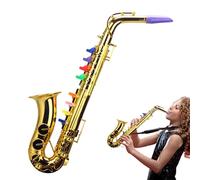 Toddler Saxophone Toy - Strumento musicale a grandezza naturale, dispositivo eolico educativo precoce | Classe musicale della scuola materna essenziale, plaything di sviluppo luminoso, primo corno leg